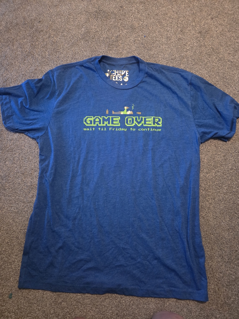 The Blue "Game Over" Retro Board Game Shirt